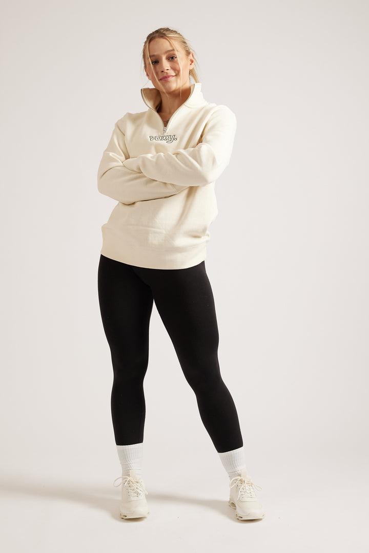Ecru Oversized Quarter Zip