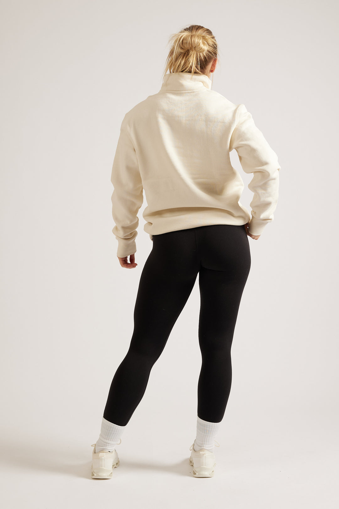 Ecru Oversized Quarter Zip