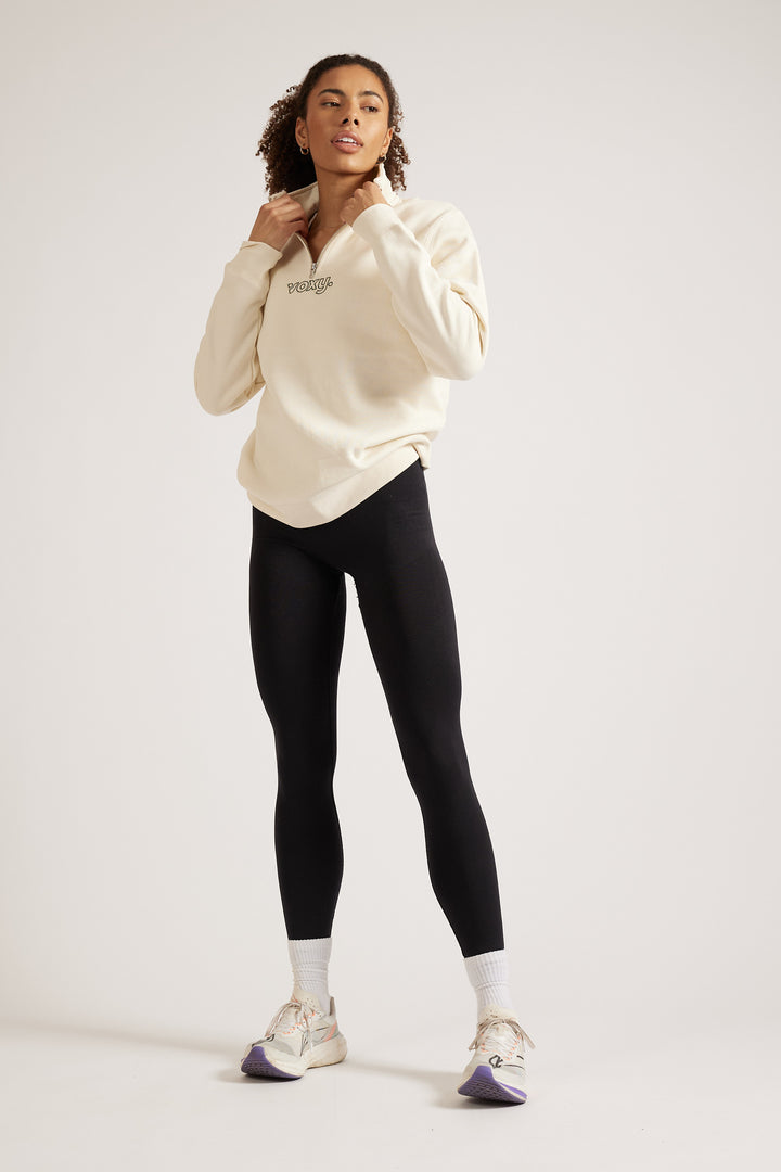 Ecru Oversized Quarter Zip
