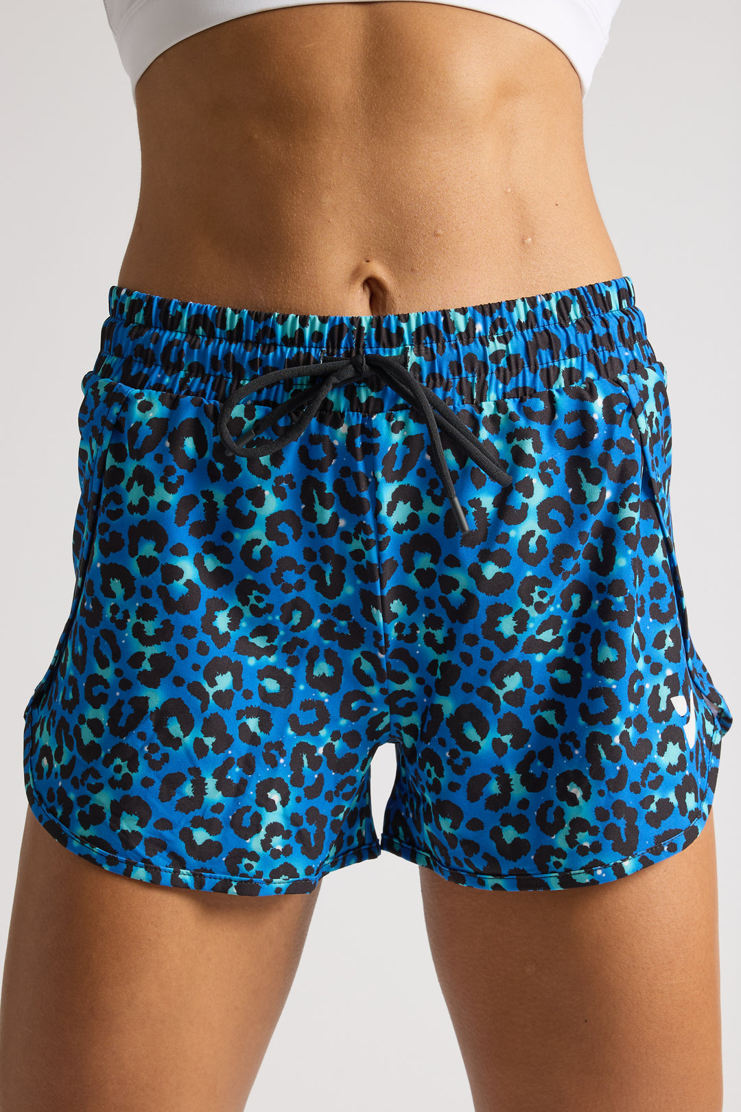 Blue Leopard - 2 in 1 Racer Shorts