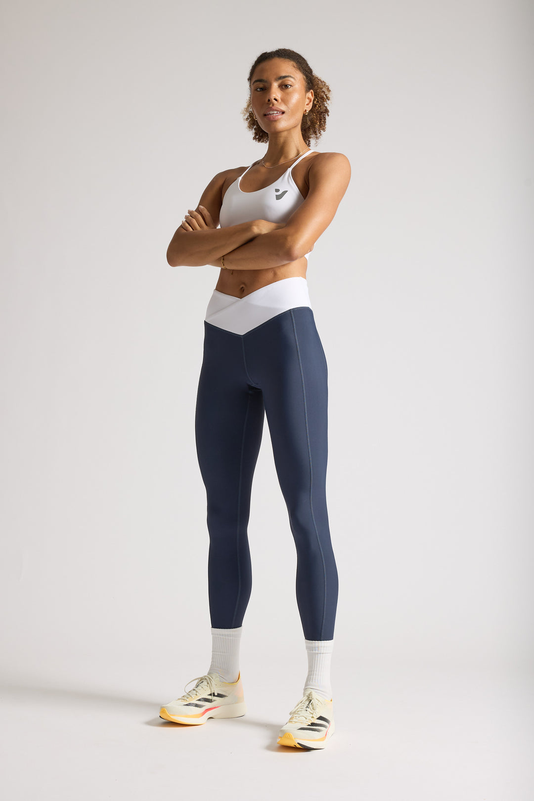 Navy 'V Cut' - Leggings