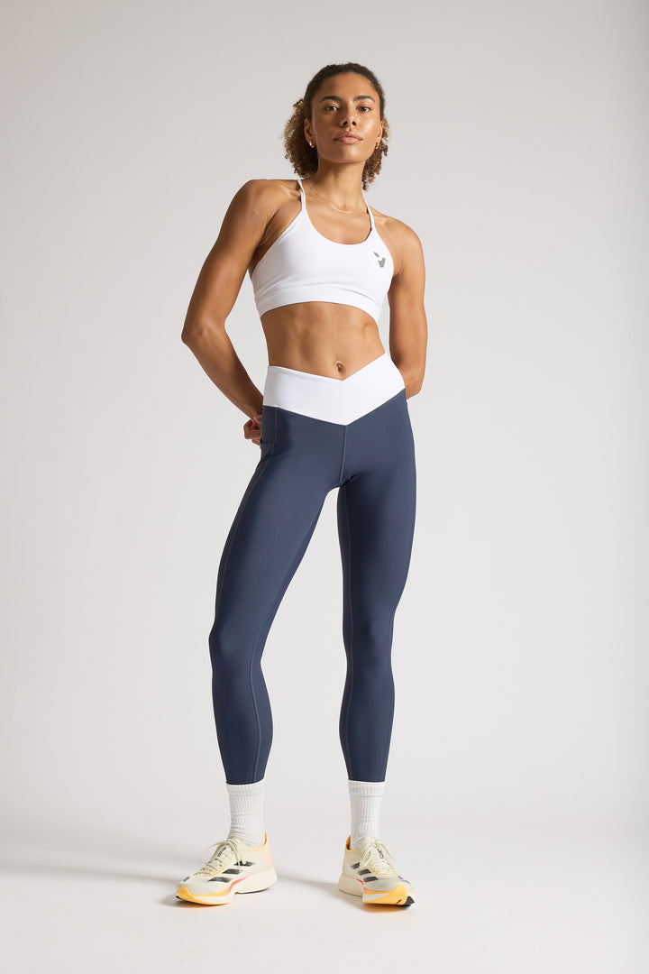 Navy 'V Cut' - Leggings