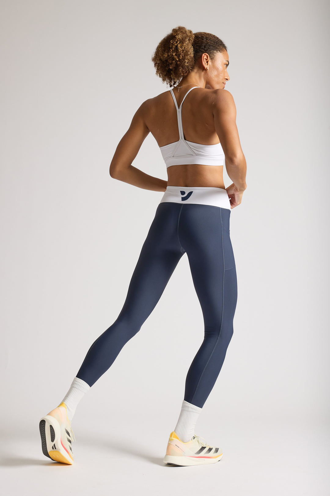 Navy 'V Cut' - Leggings