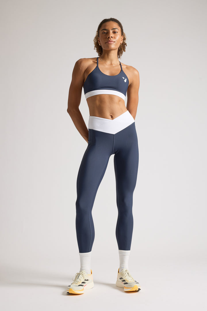 Navy 'V Cut' - Leggings