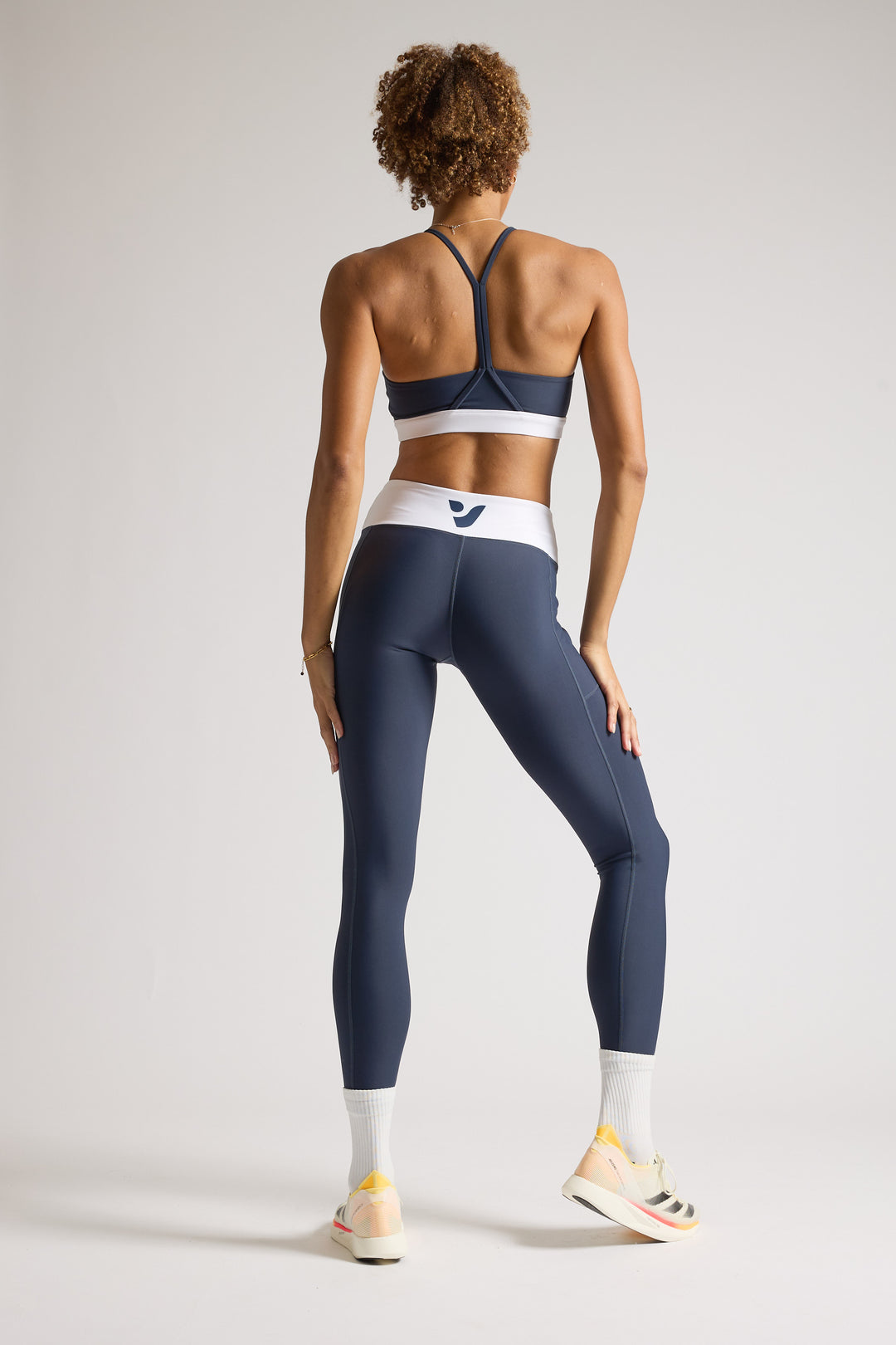 Navy 'V Cut' - Leggings