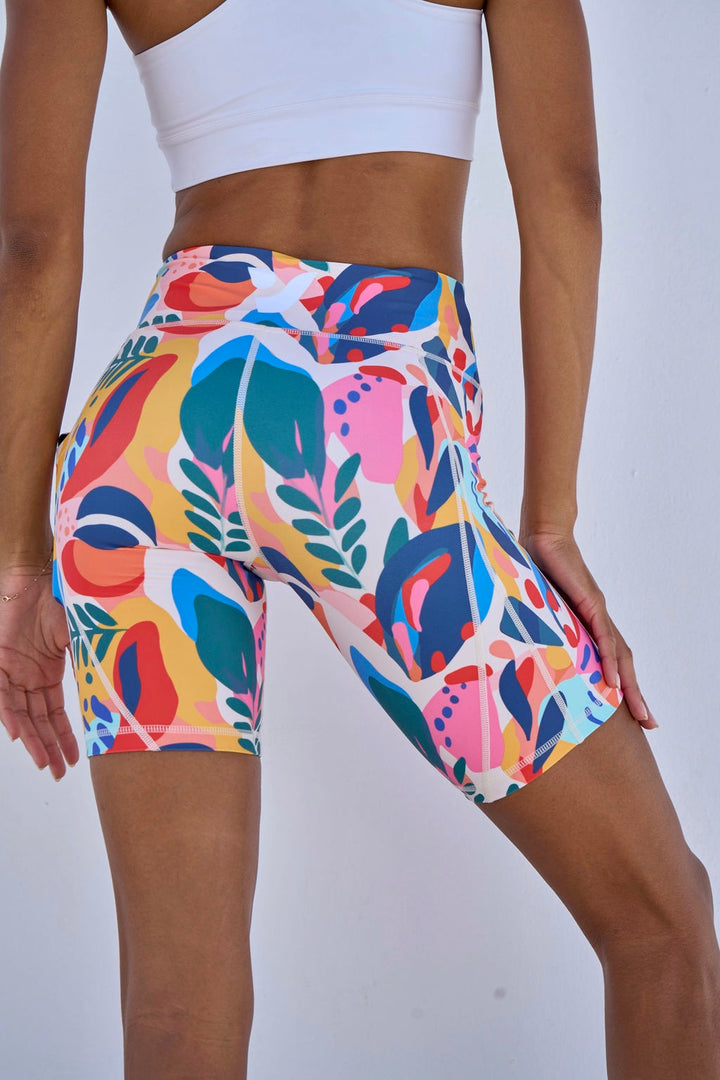 Abstract Biker Shorts 8”