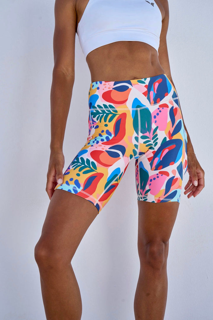 Abstract Biker Shorts 8”