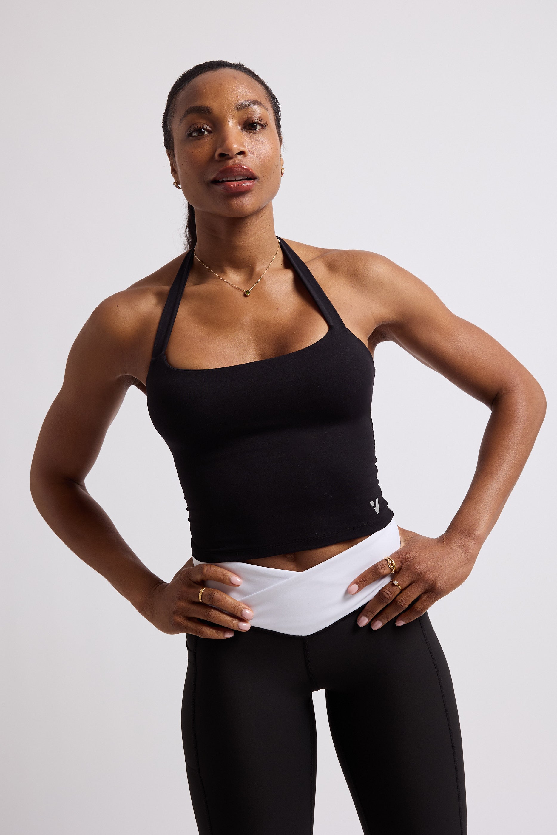 Halter Neck Sports Top - Black – VOXY