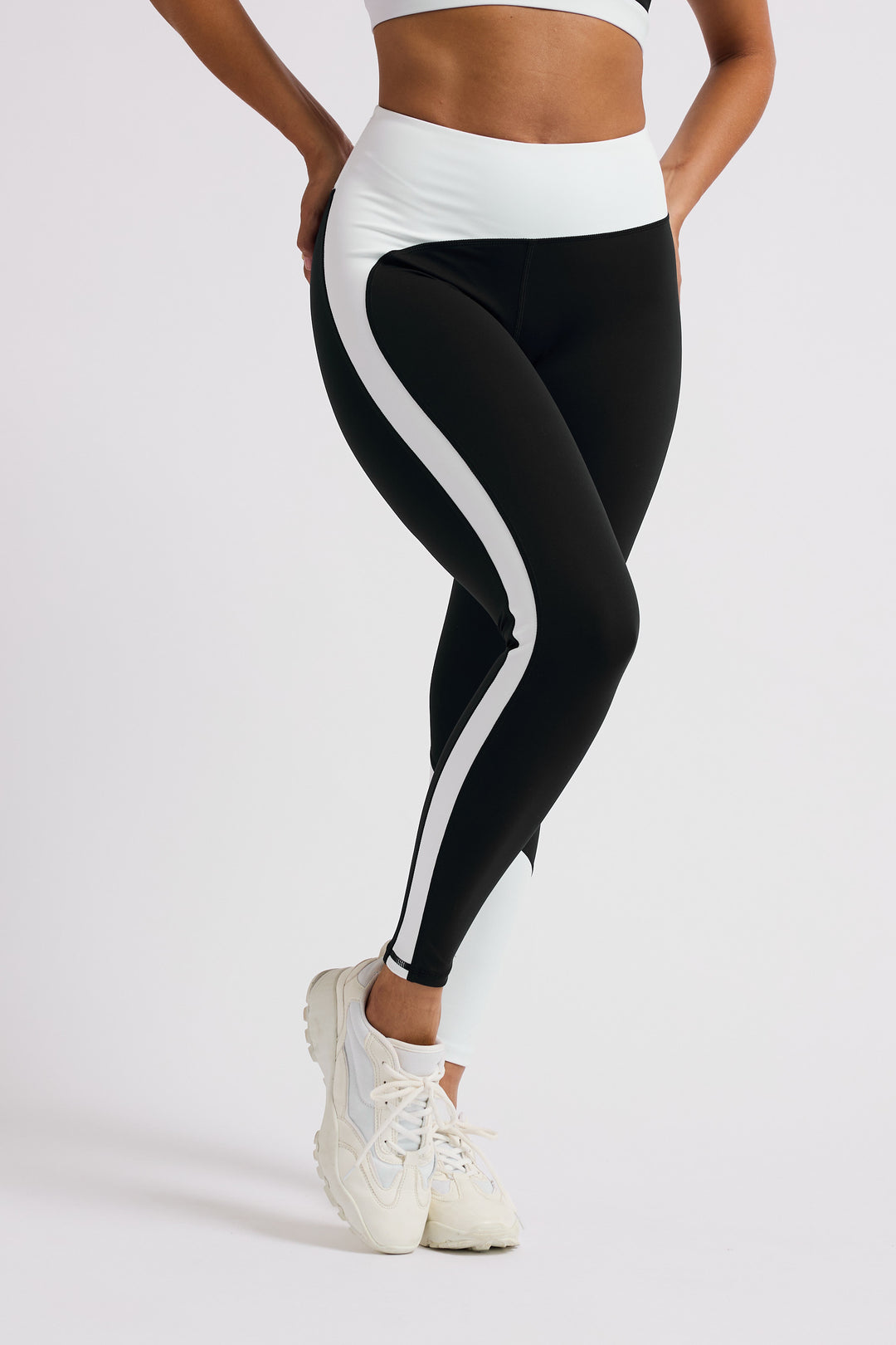 Black White Stripe - Leggings