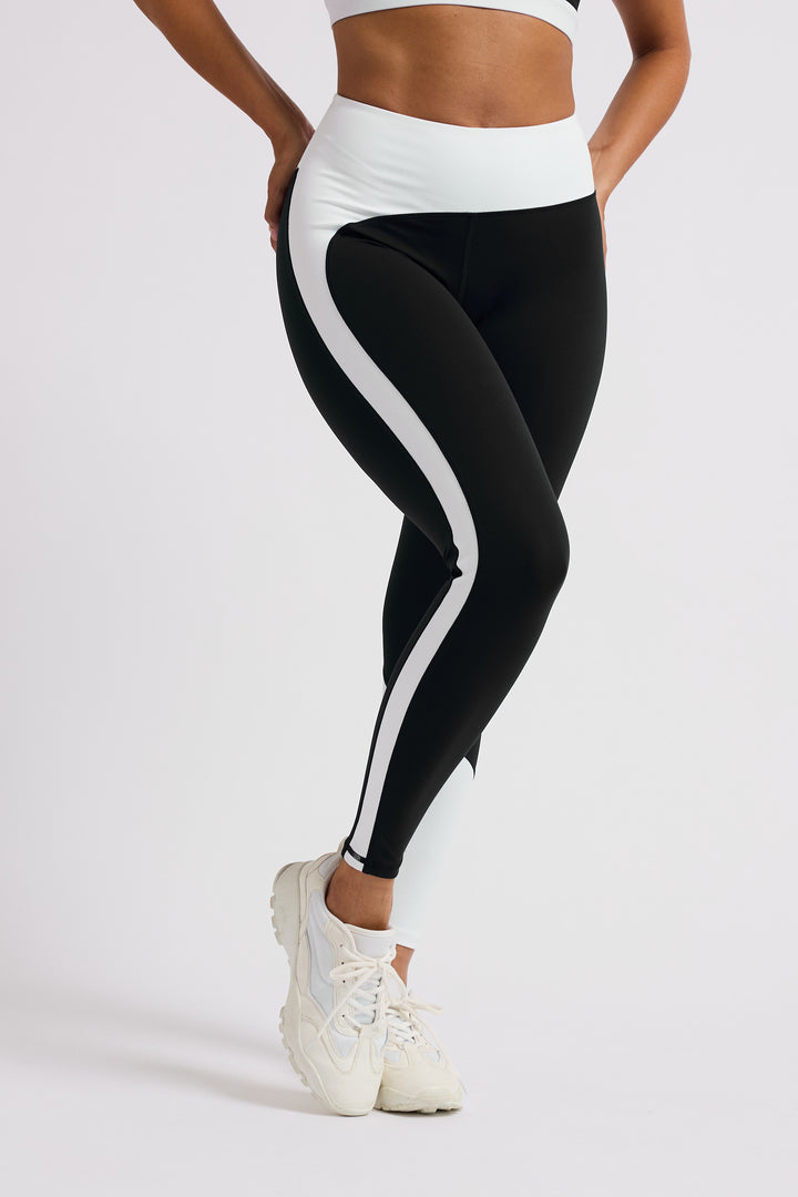 Black White Stripe - Leggings