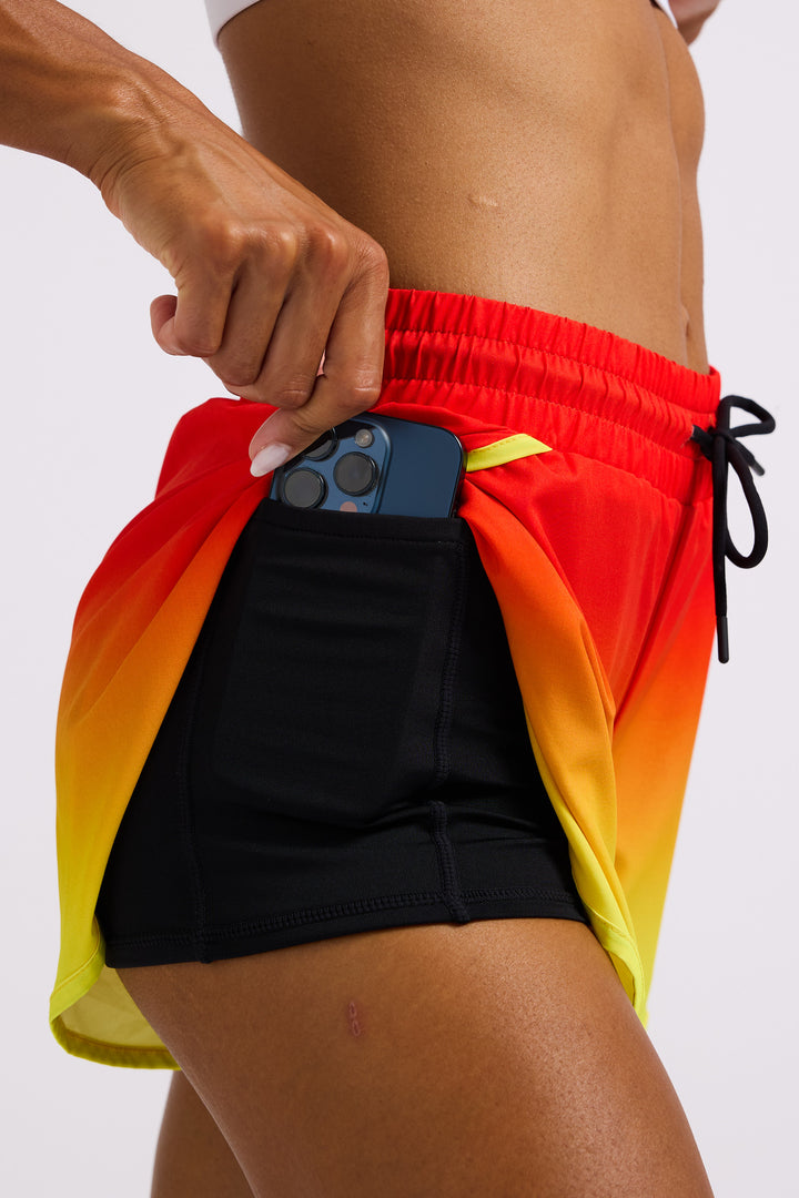 Sunset Gradient - 2 in 1 Racer Shorts