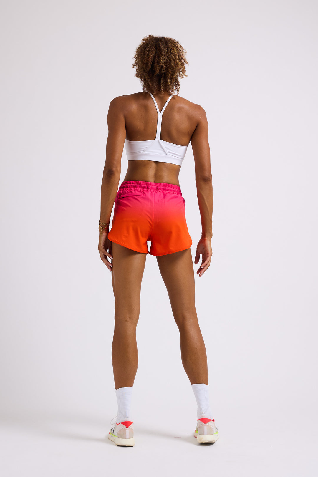 Orange - Fuscia Gradient - 2 in 1 Racer Shorts