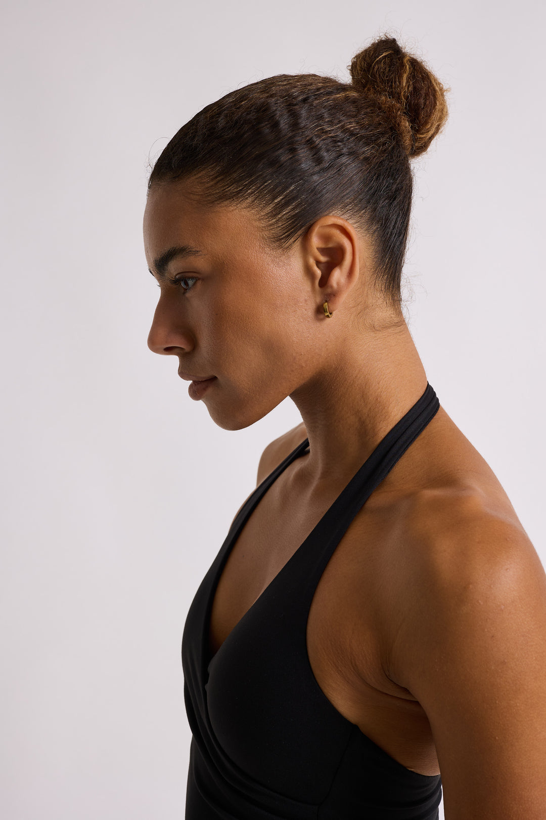 Wrap Front Halter Neck - Ink