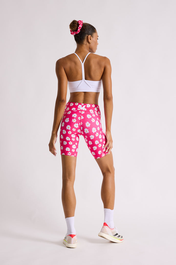 Pink Daisy Biker Shorts 8”