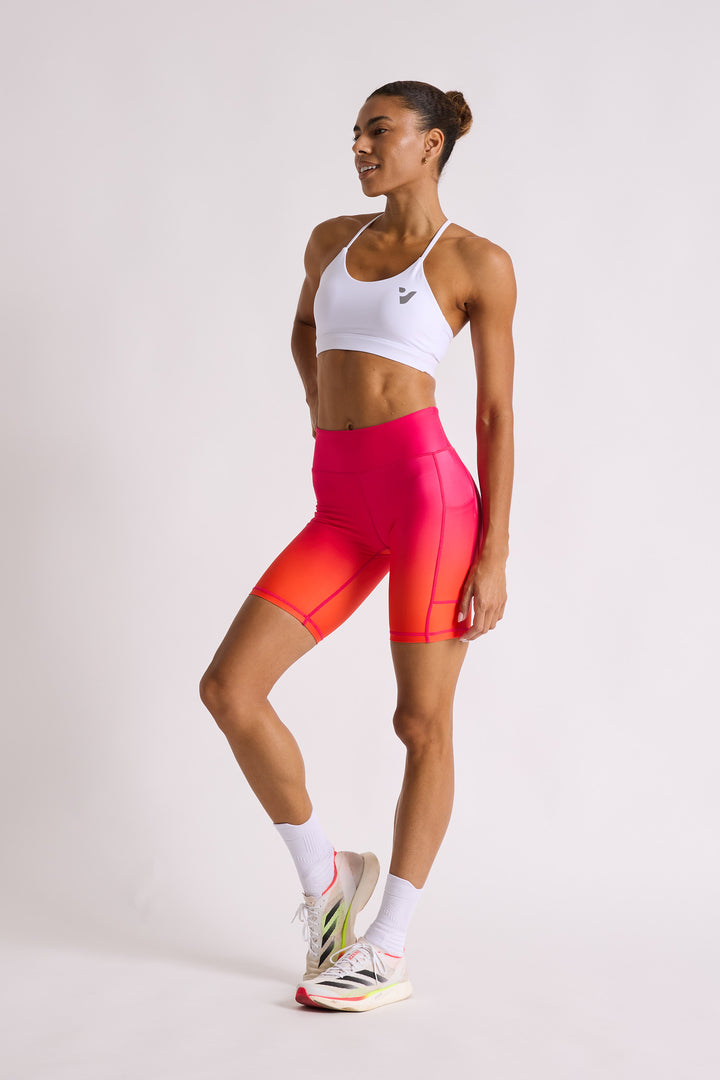 Fuscia Gradient Biker Shorts 8”