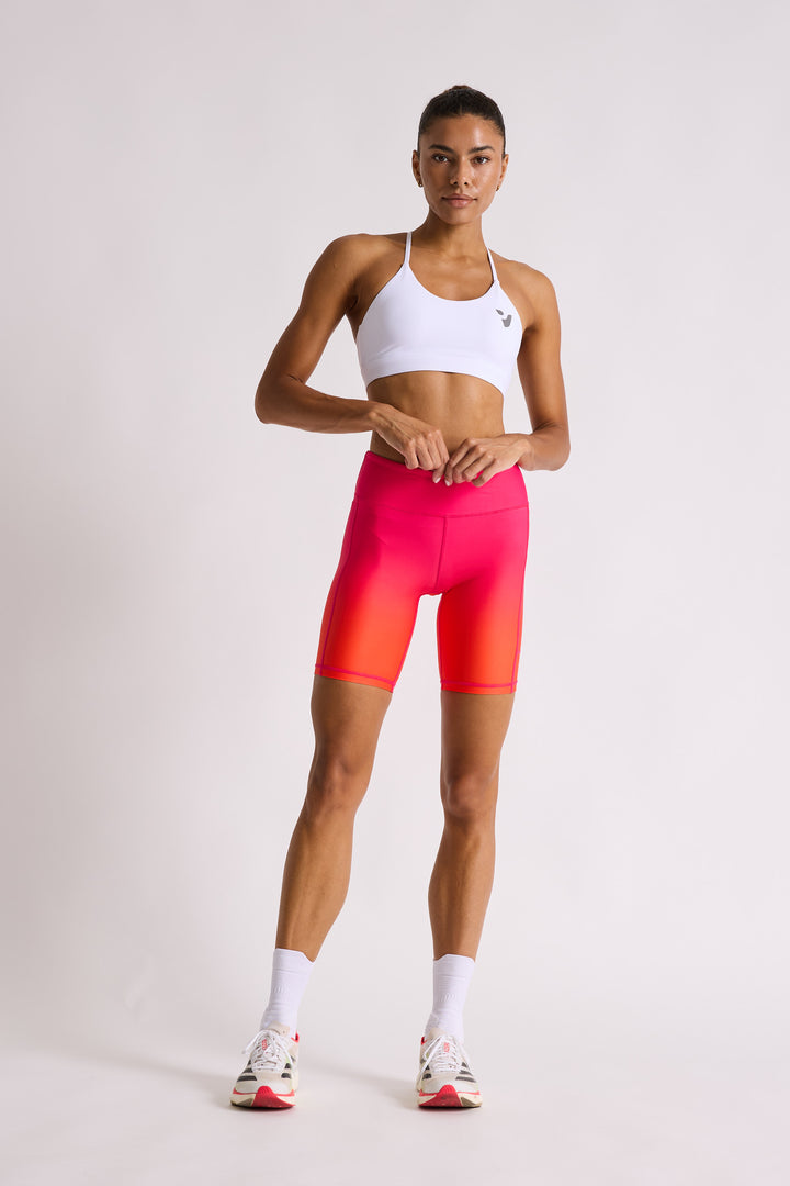 Fuscia Gradient Biker Shorts 8”