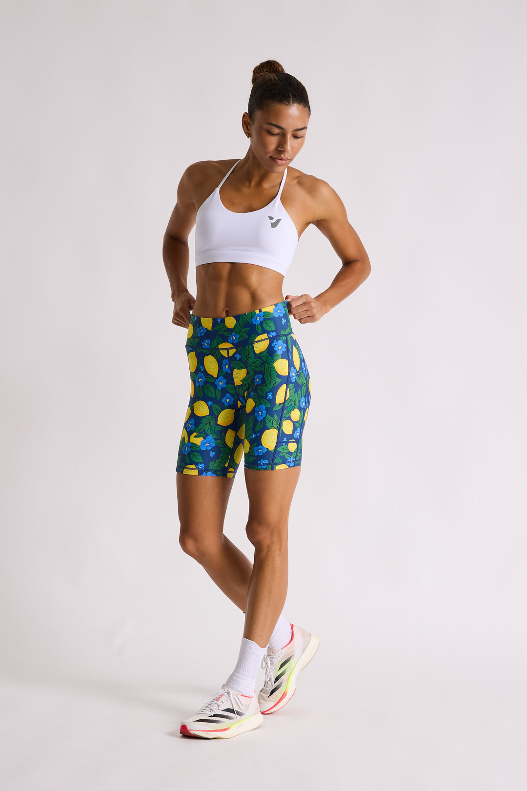 Lemon Biker Shorts 8”