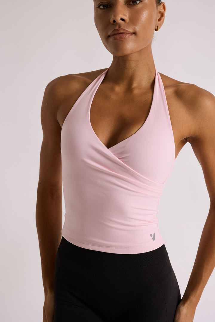 Wrap Front Halter Neck - Whisper