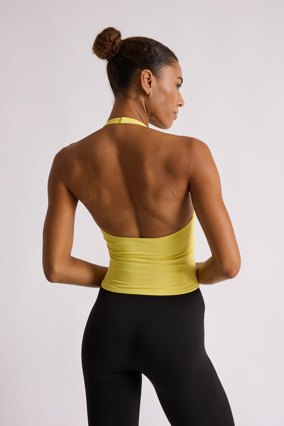 Wrap Front Halter Neck - Lemon