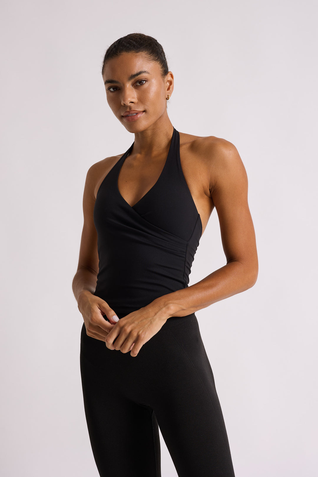 Wrap Front Halter Neck - Ink