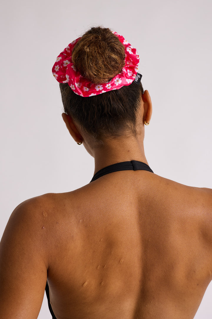 Scrunchie - Pink Daisy