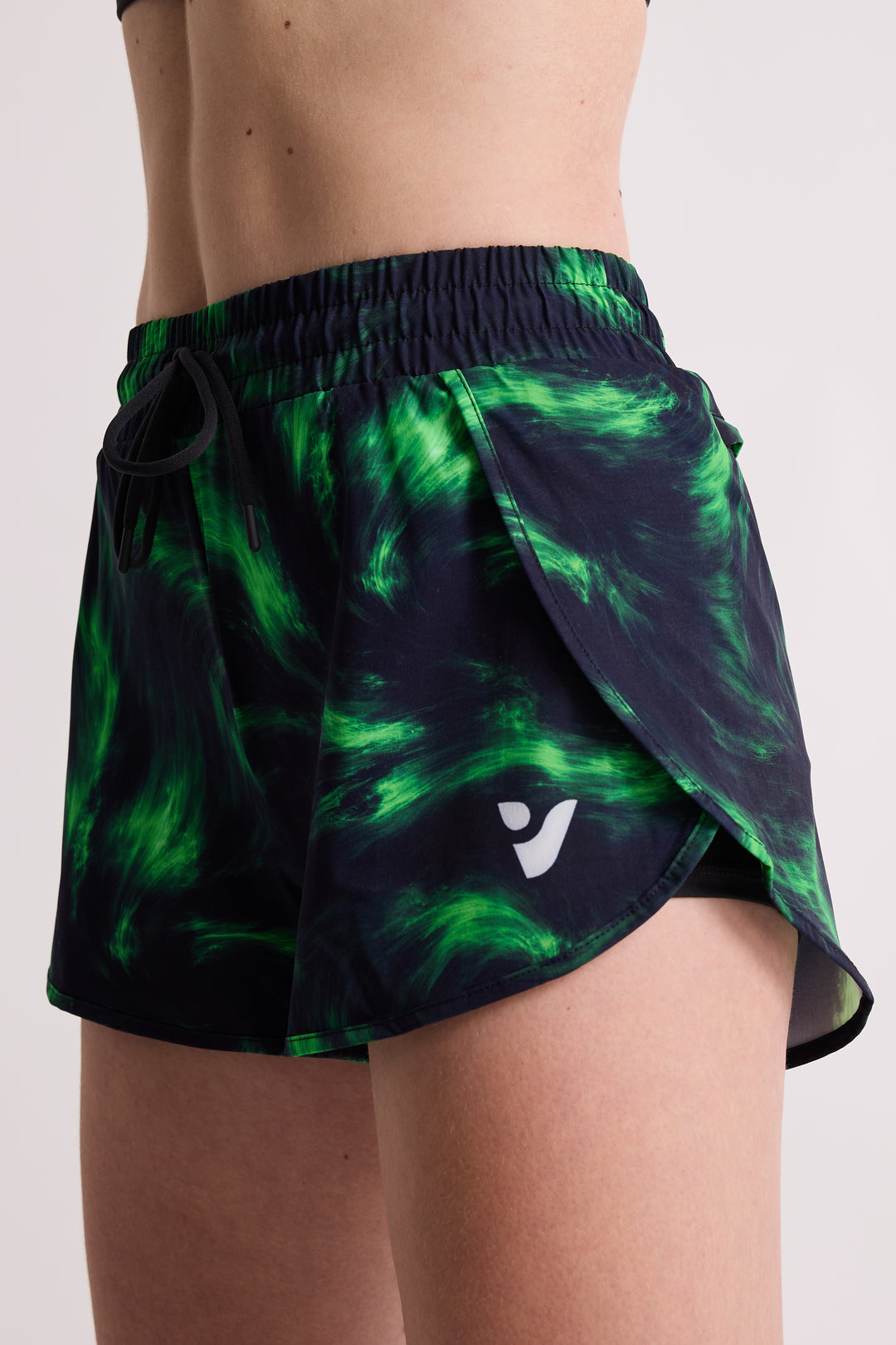 Green Flare - 2 in 1 Racer Shorts
