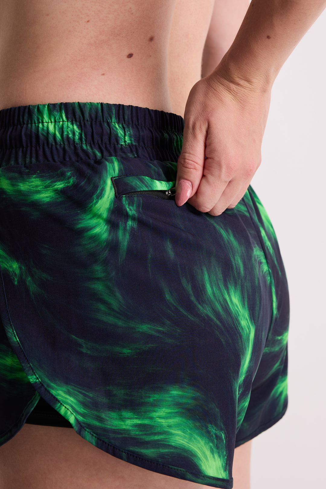 Green Flare - 2 in 1 Racer Shorts