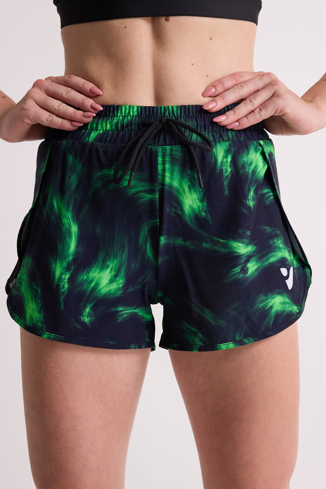 Green Flare - 2 in 1 Racer Shorts