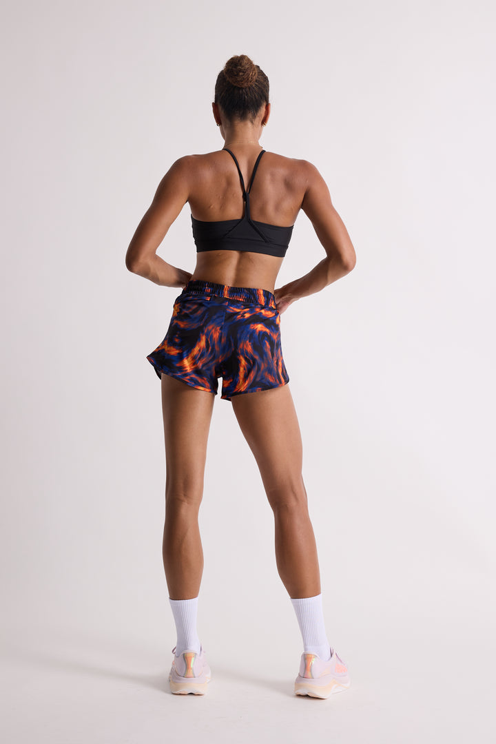 Orange Flare - 2 in 1 Racer Shorts