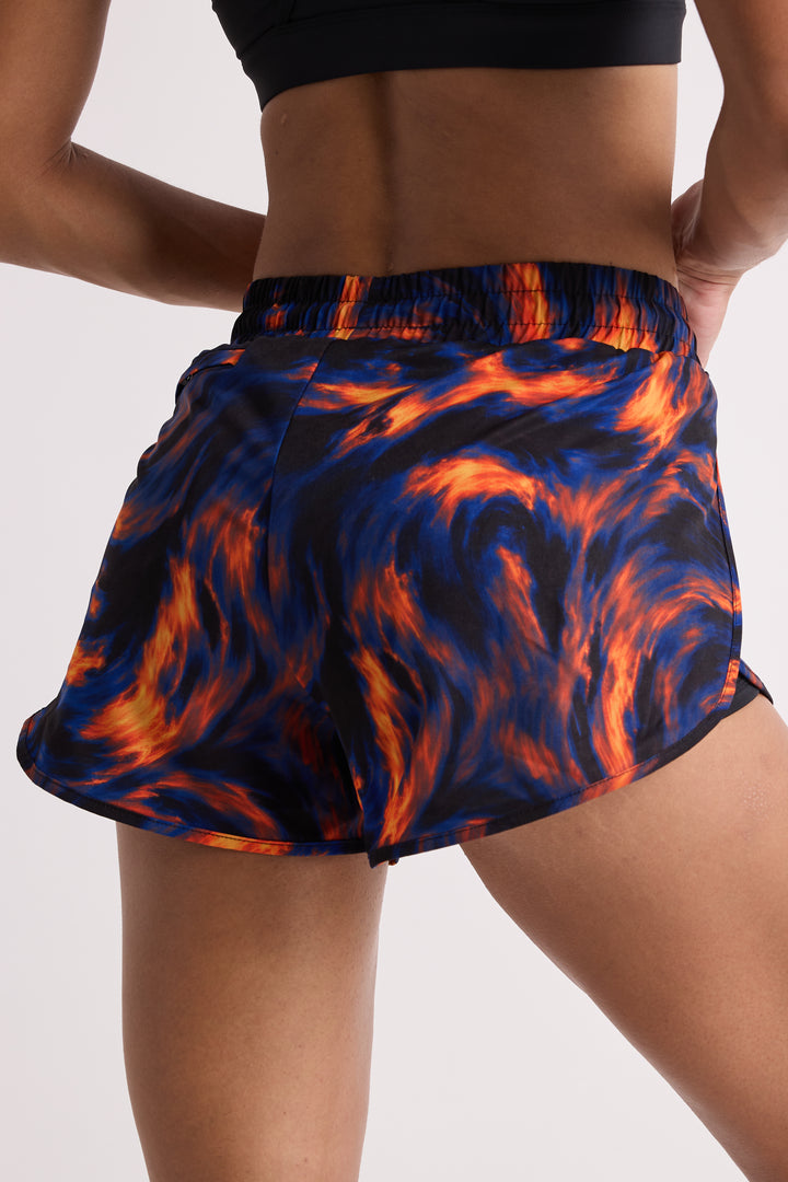 Orange Flare - 2 in 1 Racer Shorts