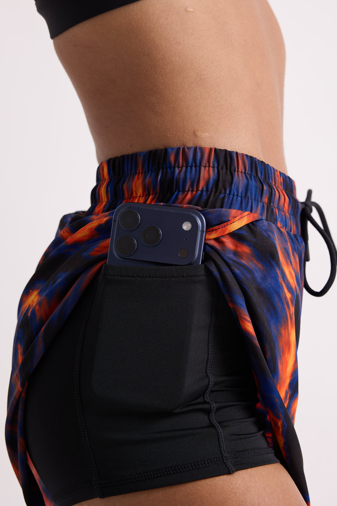 Orange Flare - 2 in 1 Racer Shorts