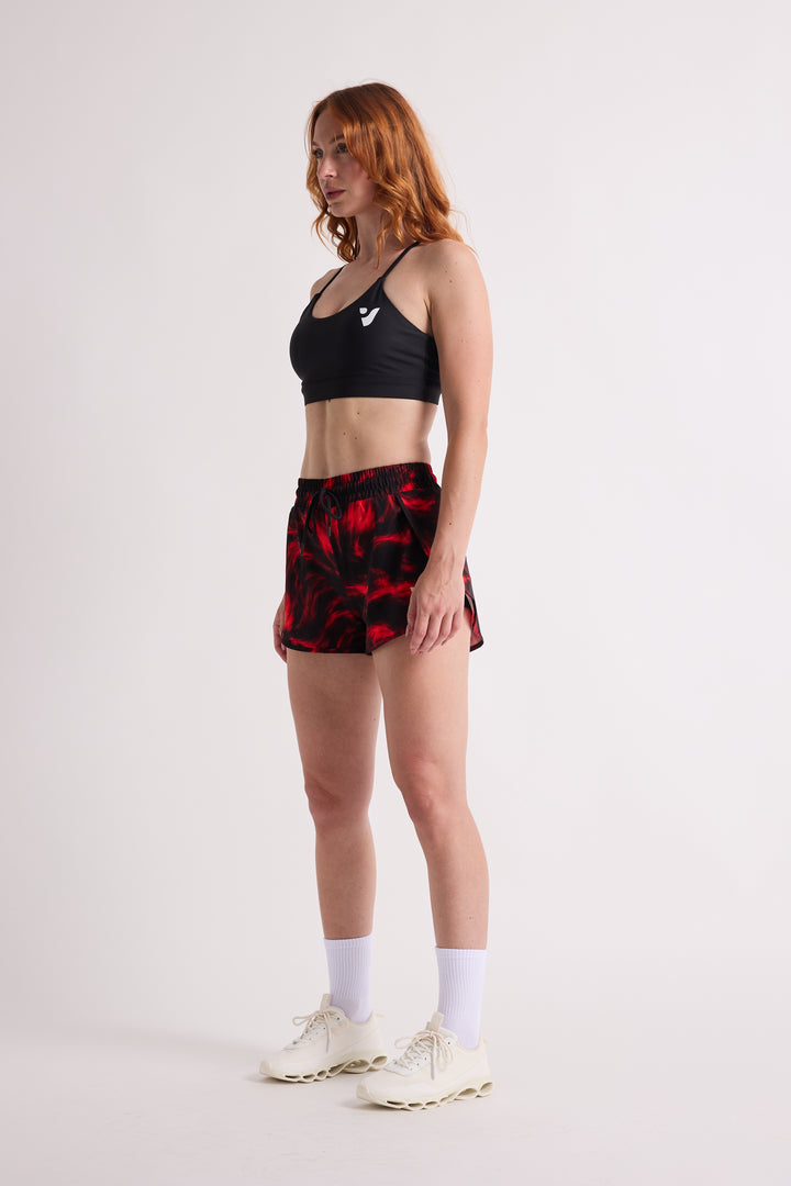 Red Flare - 2 in 1 Racer Shorts