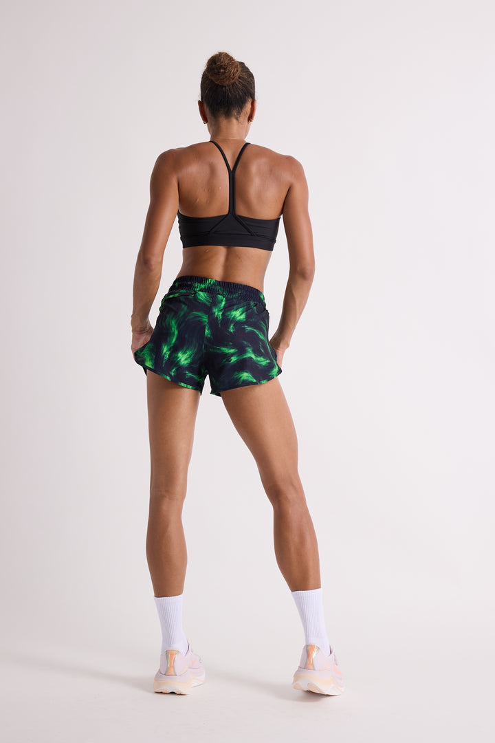 Green Flare - 2 in 1 Racer Shorts