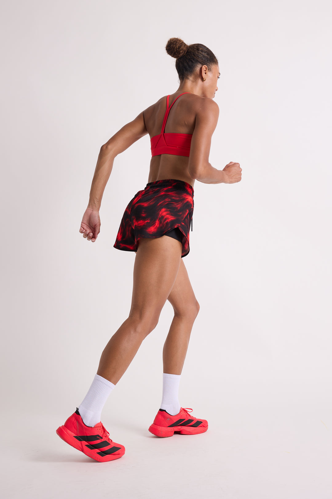 Red Flare - 2 in 1 Racer Shorts