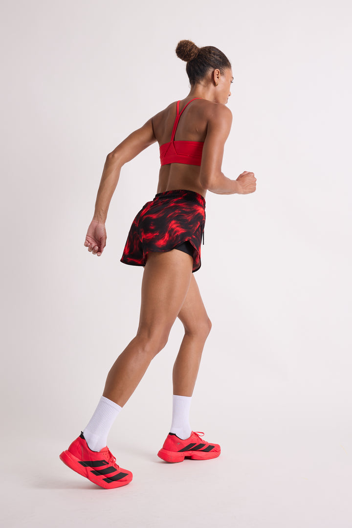 Red Flare - 2 in 1 Racer Shorts