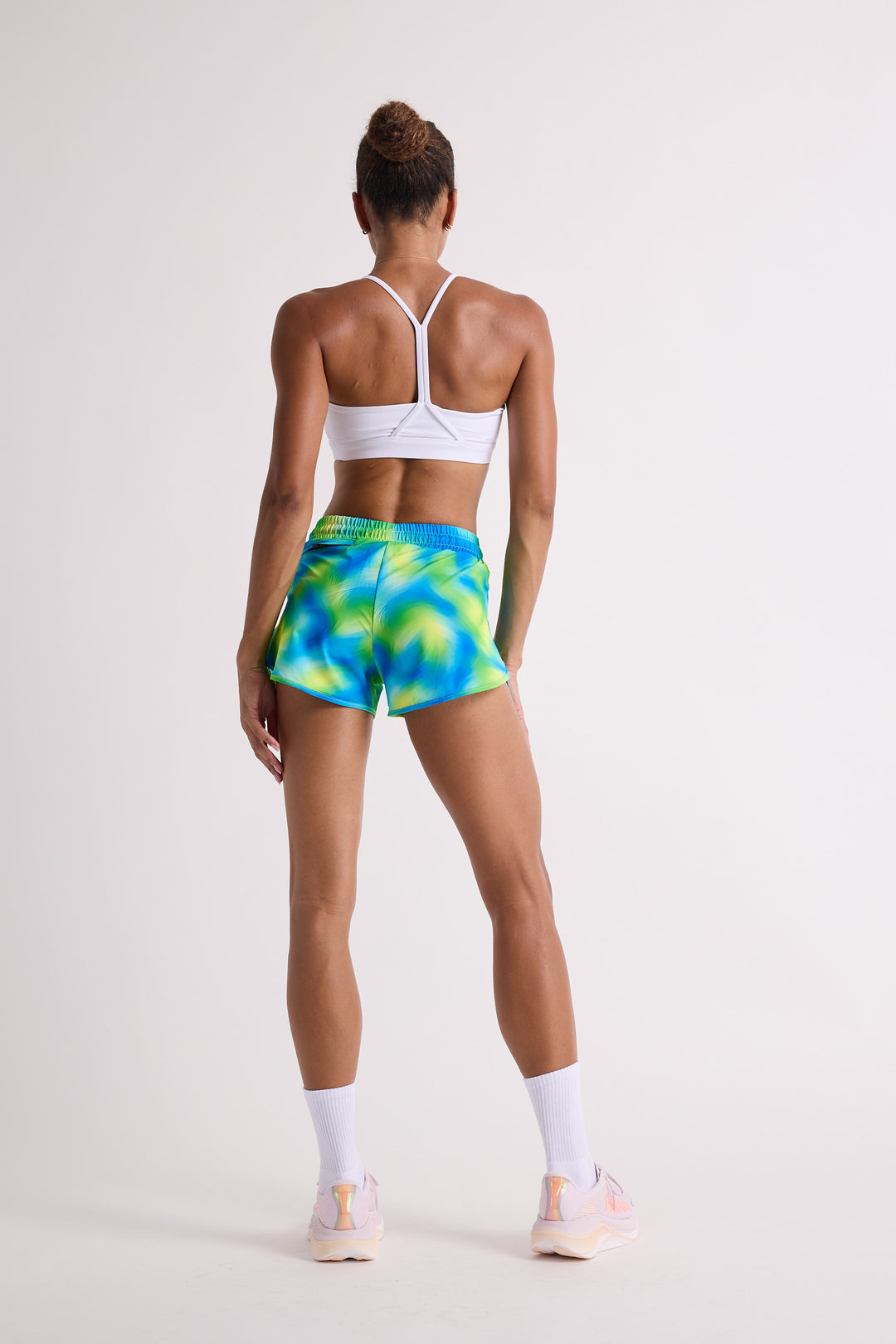 Green Cosmic - 2 in 1 Racer Shorts