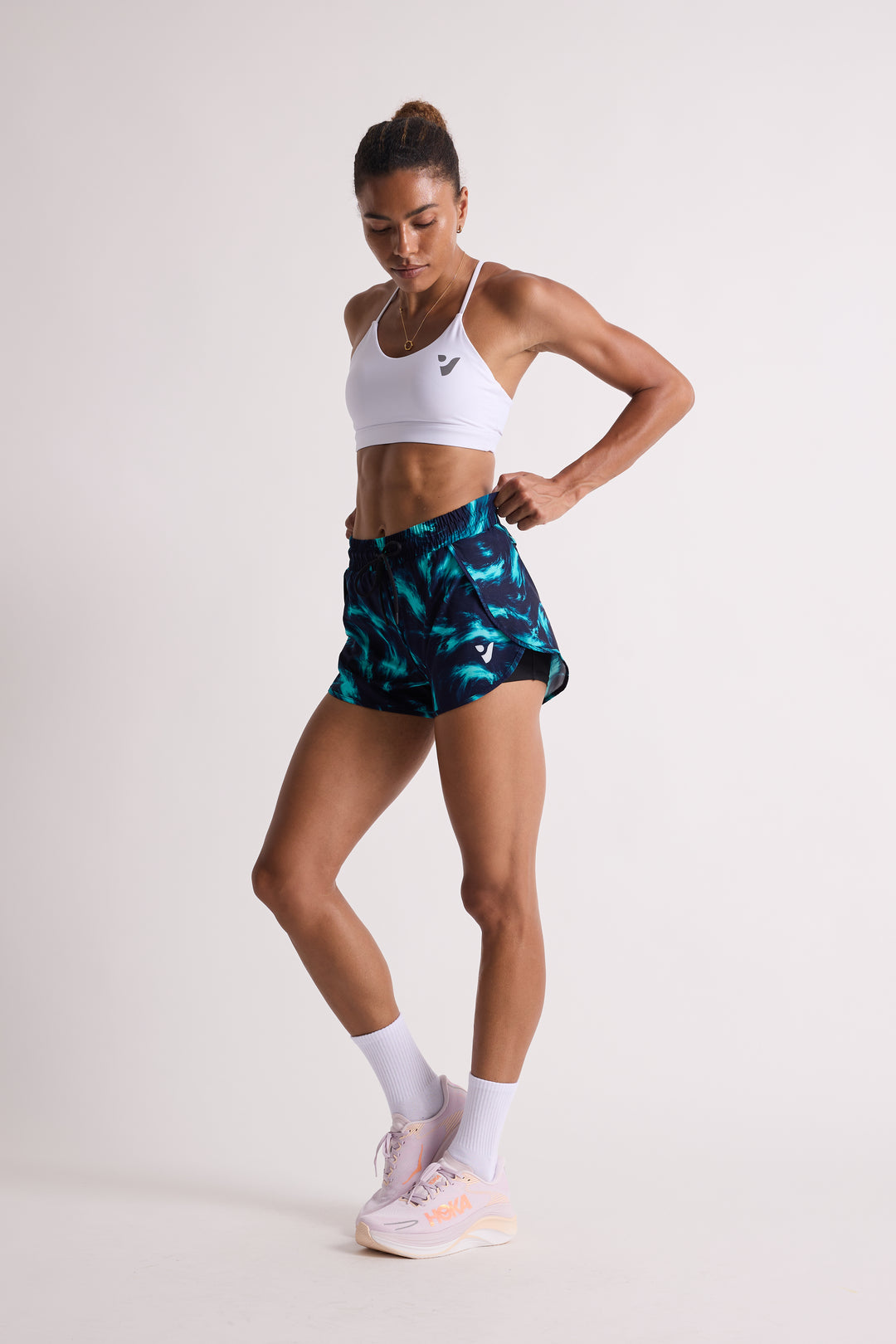 Blue Flare - 2 in 1 Racer Shorts