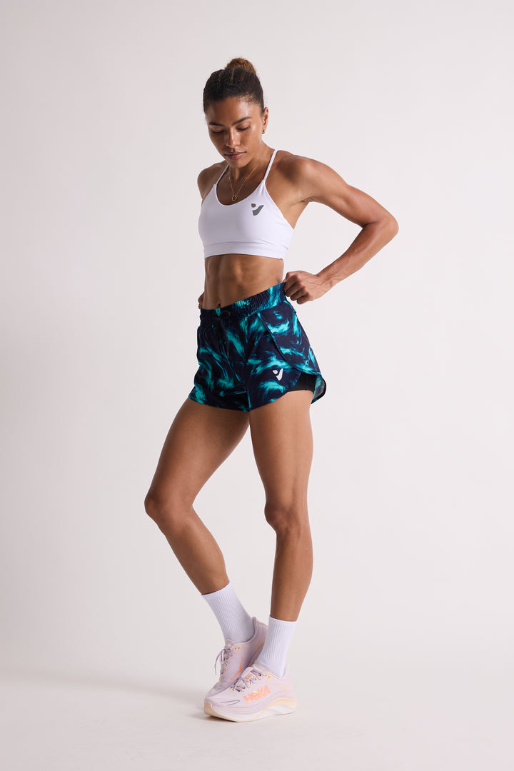 Blue Flare - 2 in 1 Racer Shorts