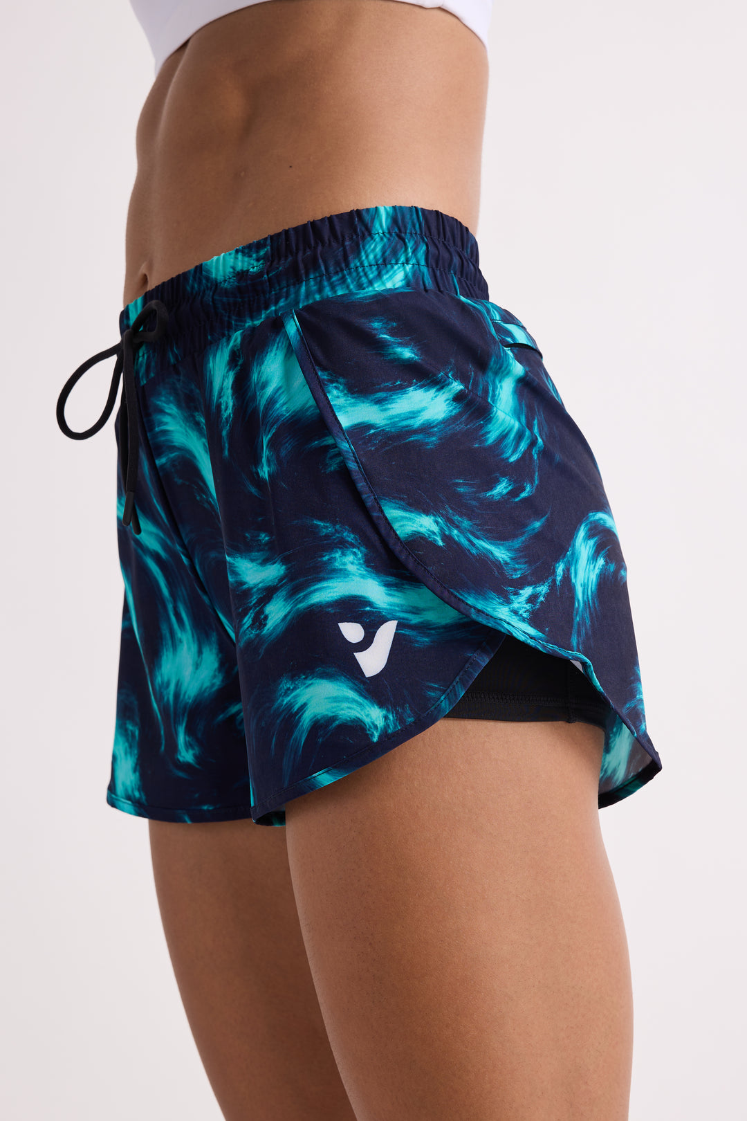 Blue Flare - 2 in 1 Racer Shorts