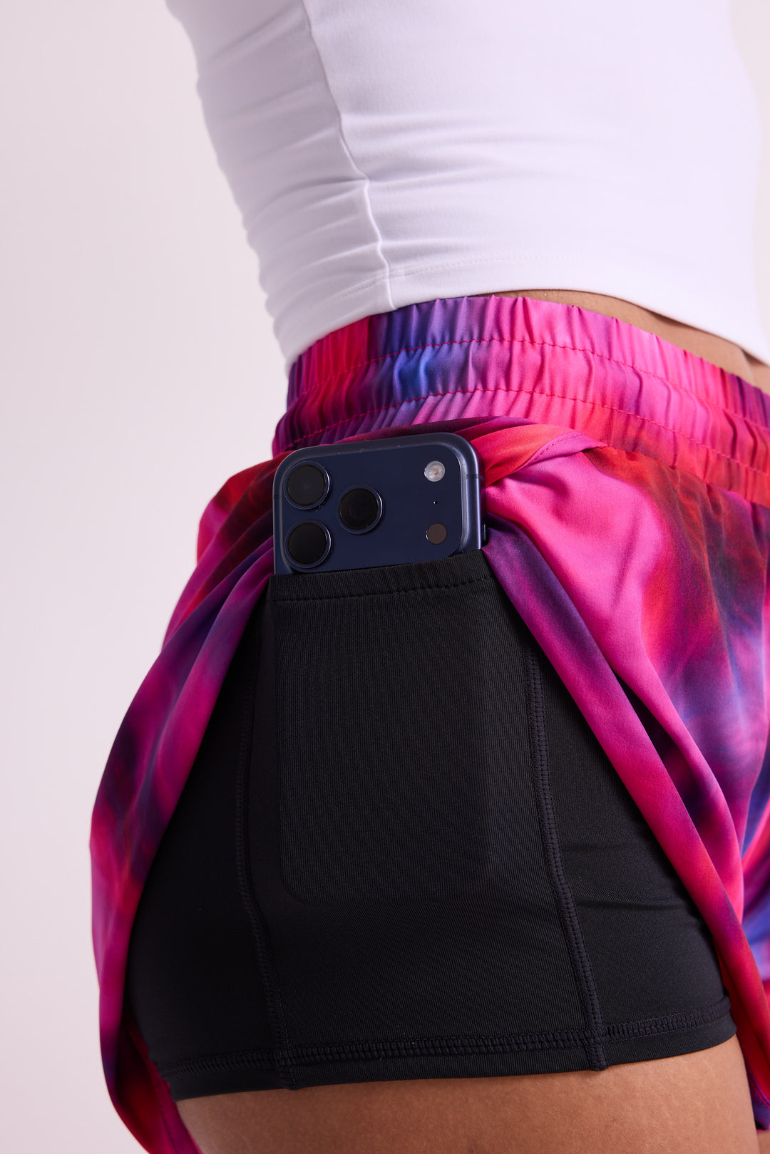 Pink Cosmic - 2 in 1 Racer Shorts