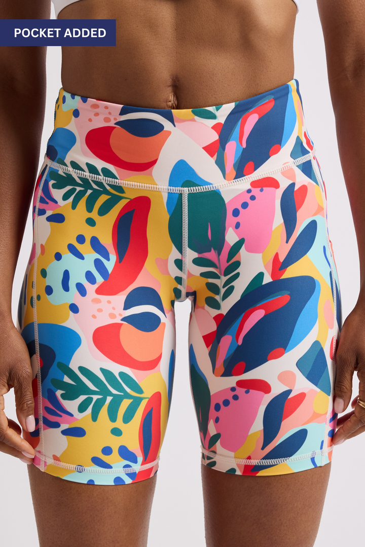 Abstract Biker Shorts 8”