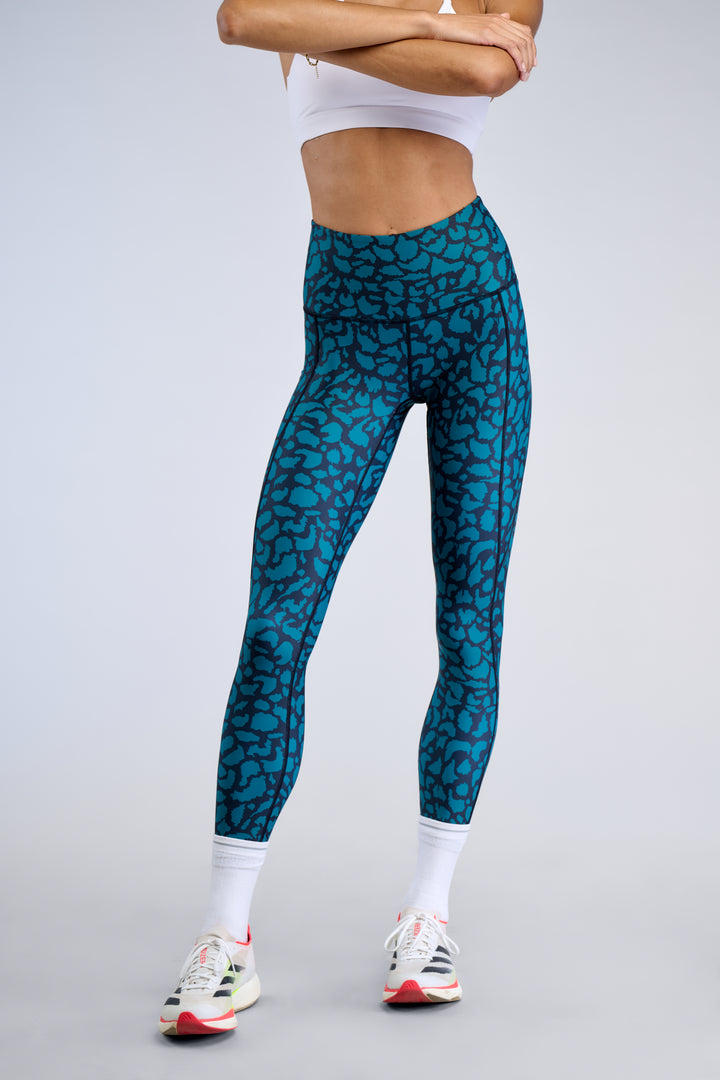 Teal Leopard - Leggings