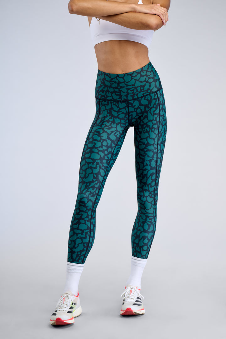 Teal Leopard - Leggings