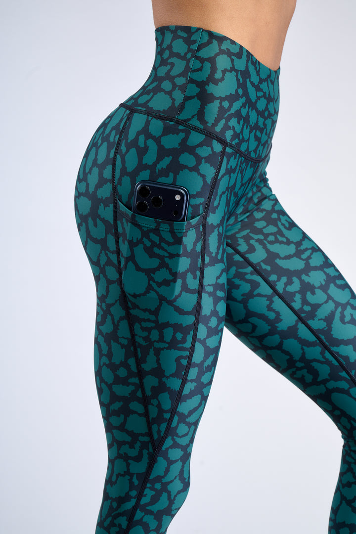 Teal Leopard - Leggings