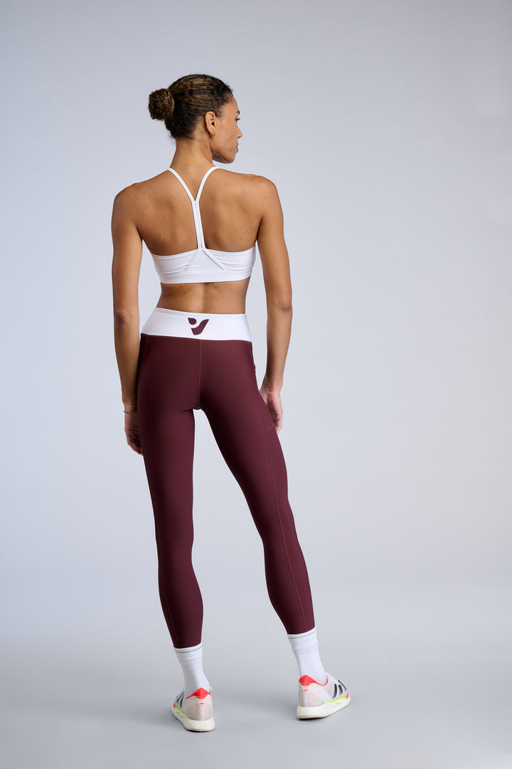 Maroon 'V Cut' - Leggings