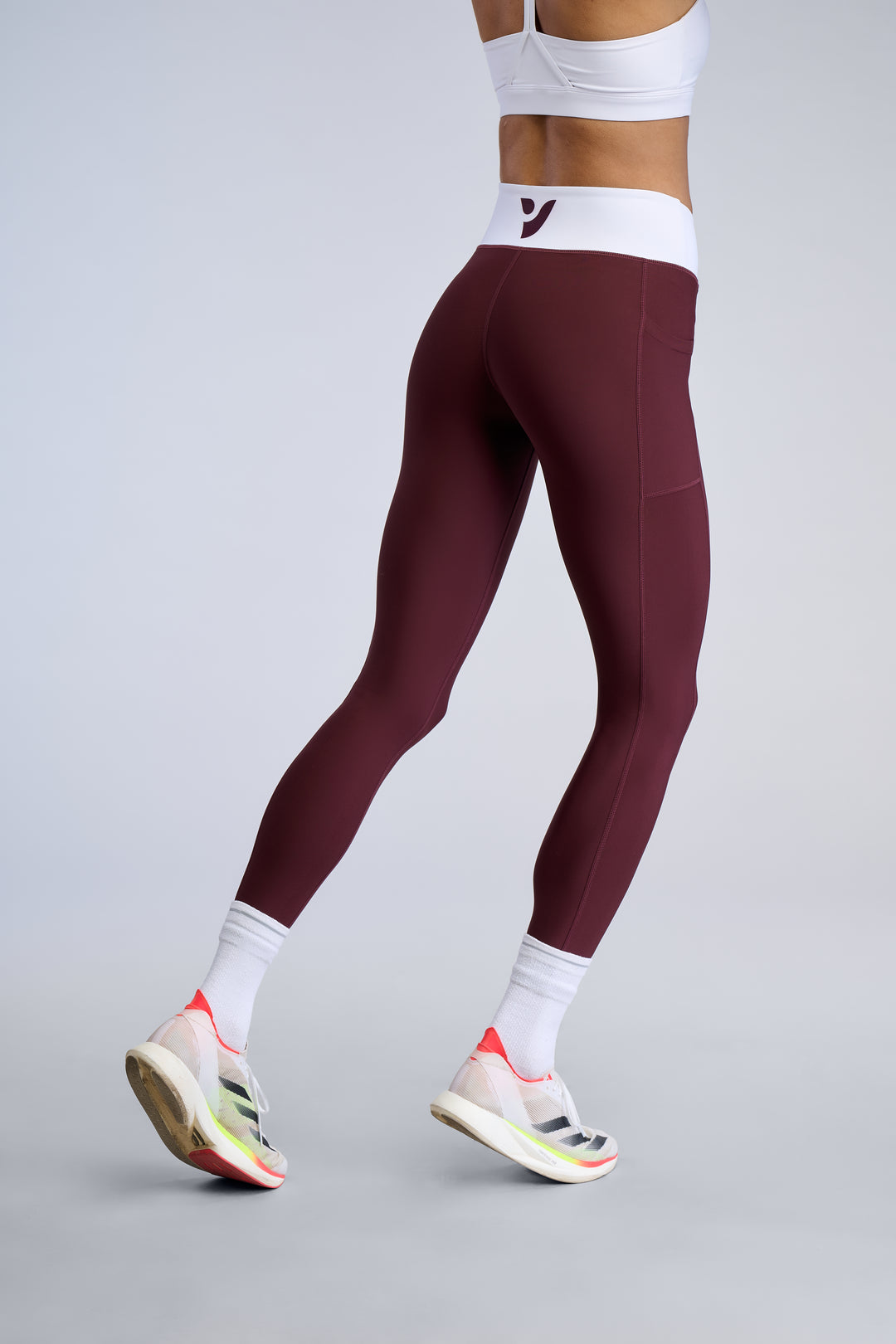 Maroon 'V Cut' - Leggings