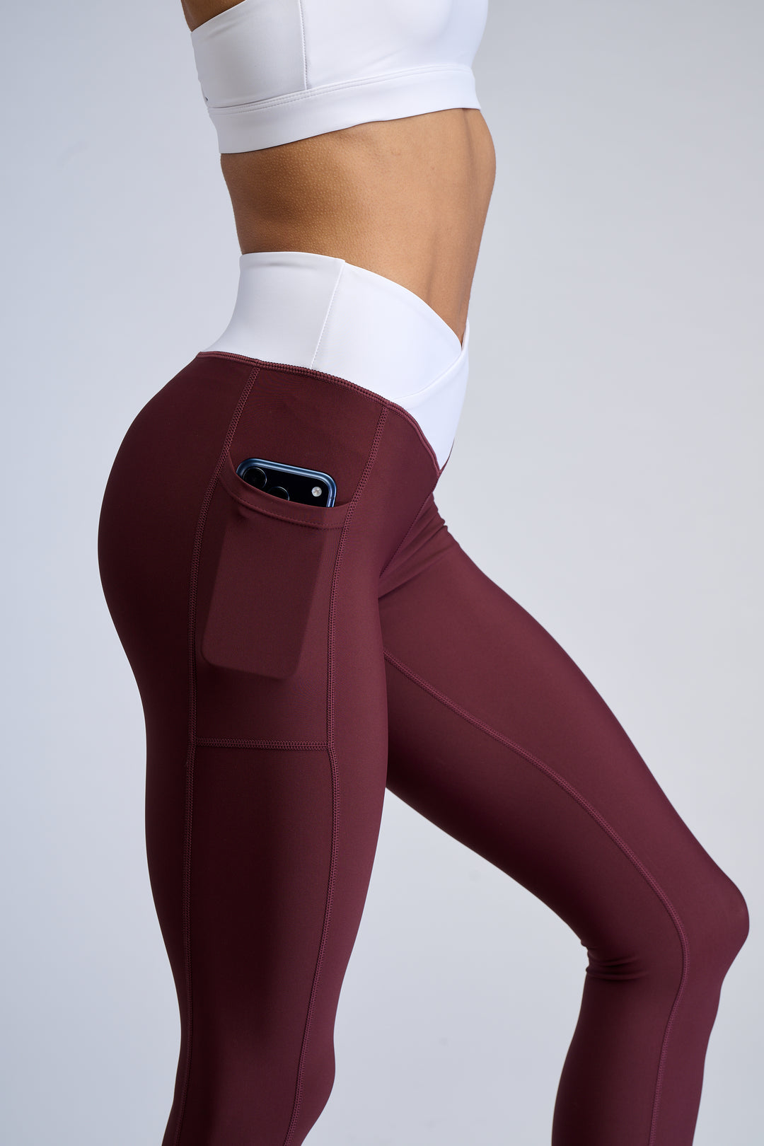 Maroon 'V Cut' - Leggings