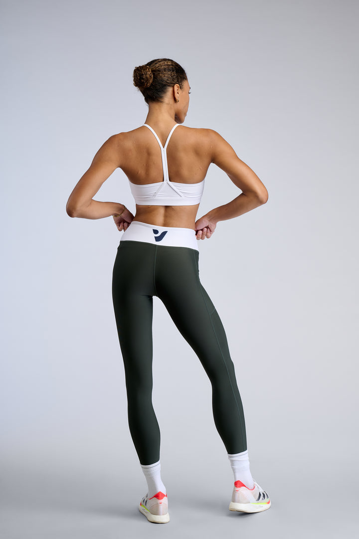 Green 'V Cut' - Leggings