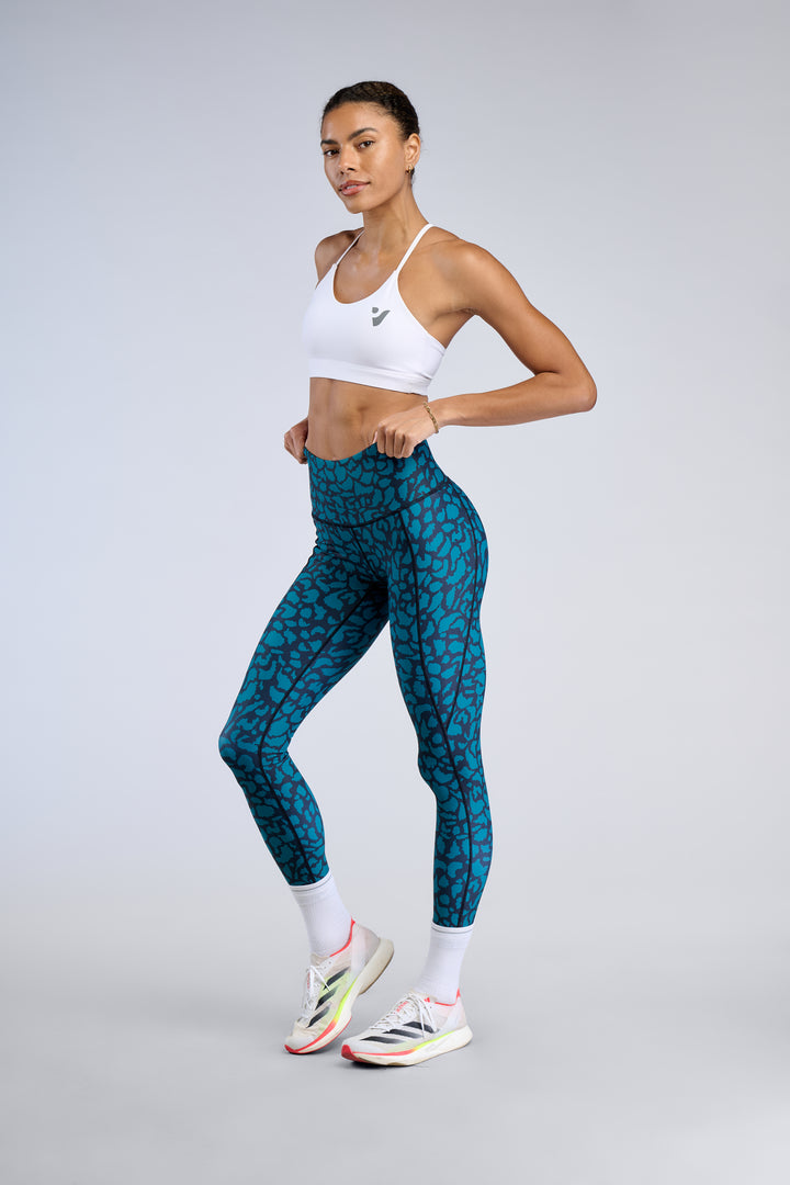 Teal Leopard - Leggings