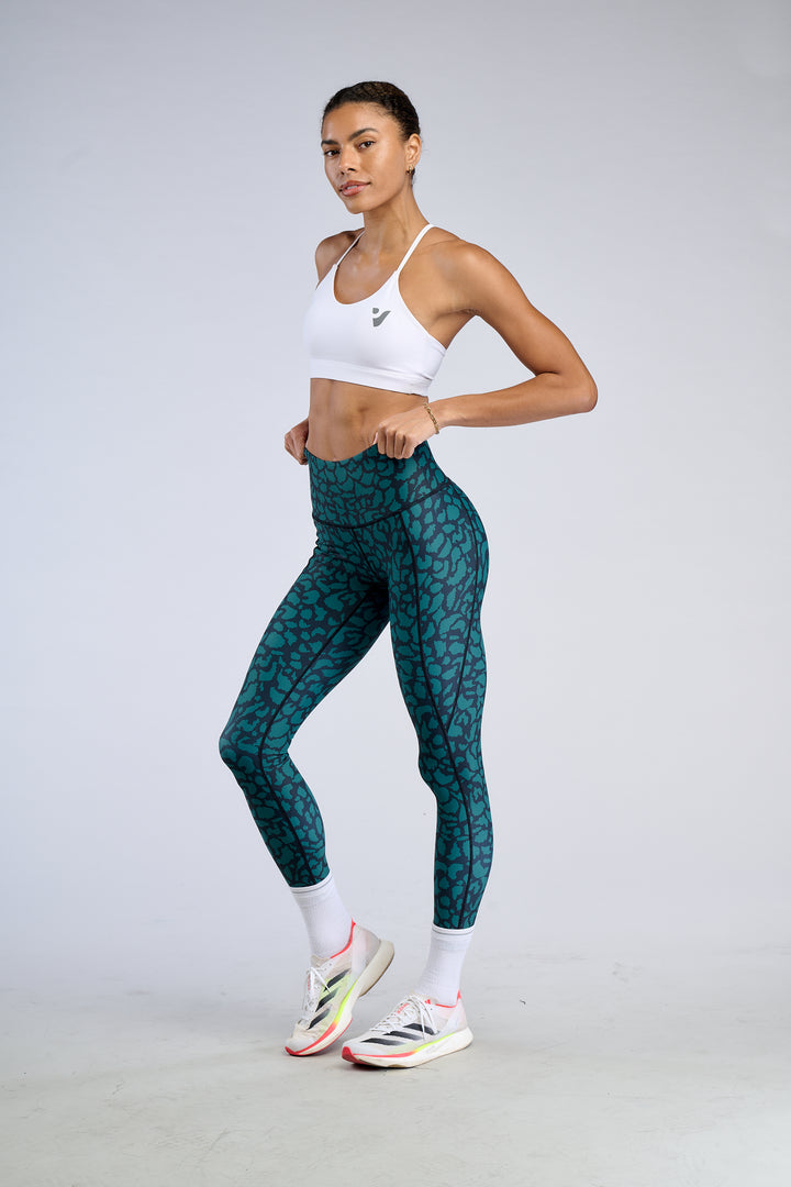Teal Leopard - Leggings